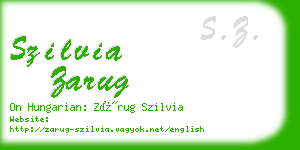 szilvia zarug business card